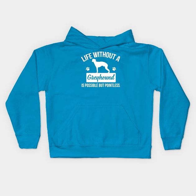 Greyhound Kids Hoodie by nektarinchen